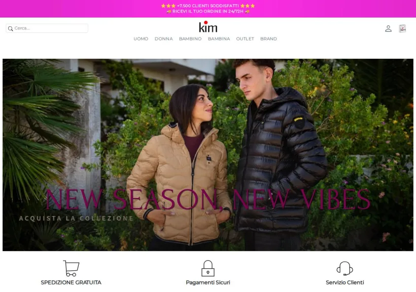 Schermata della pagina offerta di KIM