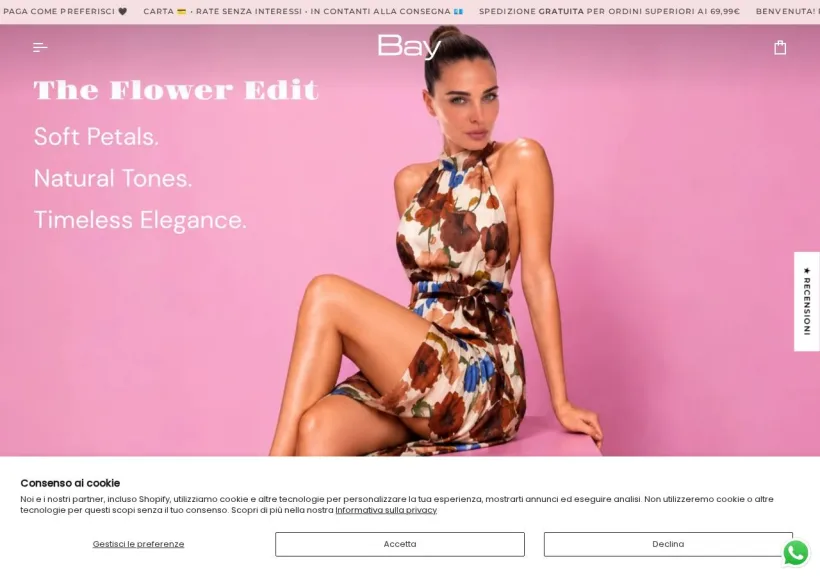 Schermata della pagina offerta di Bay Abbigliamento