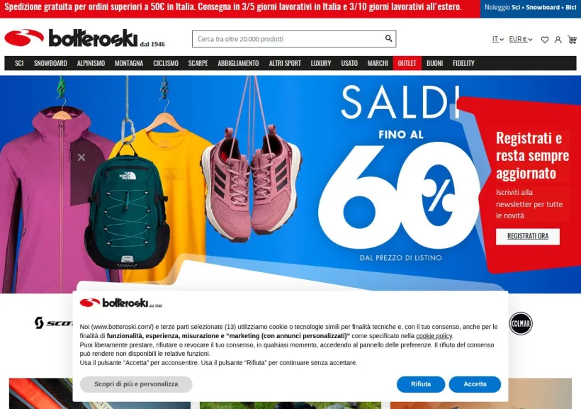 Schermata della pagina offerta di Botteroski