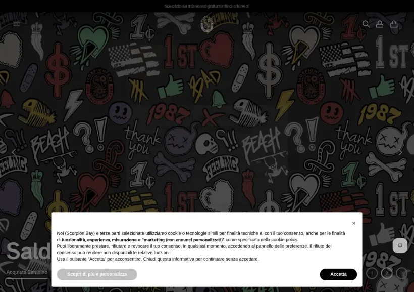 Schermata della pagina offerta di Scorpion Bay