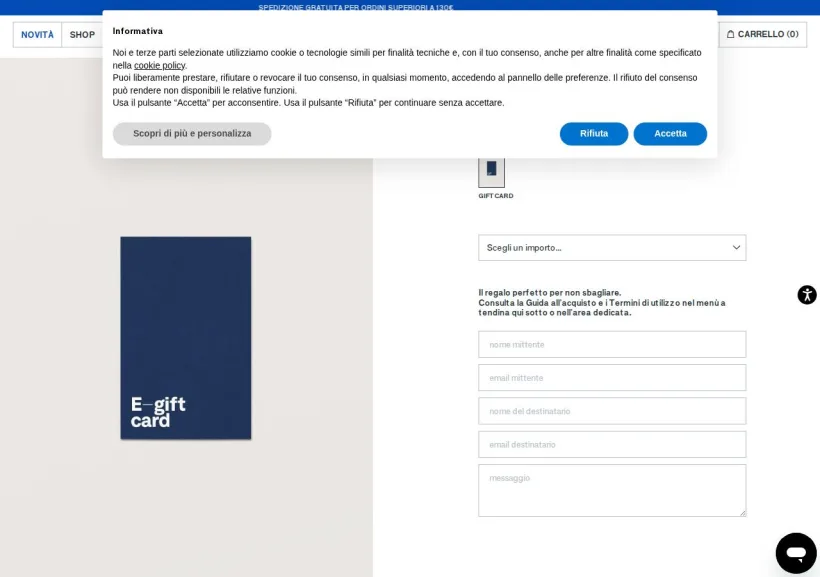Schermata della pagina offerta di Please