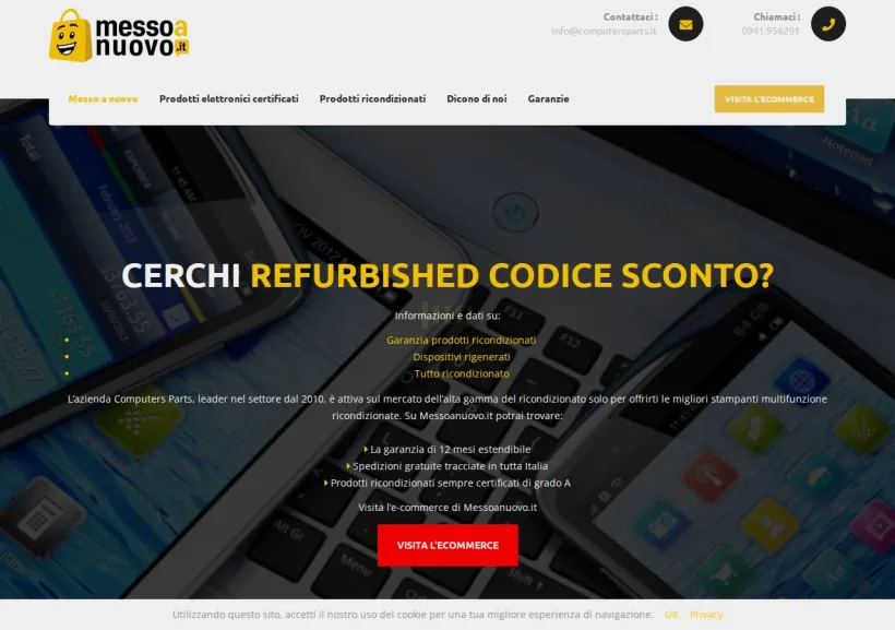 Schermata della pagina offerta di Messoanuovo.it