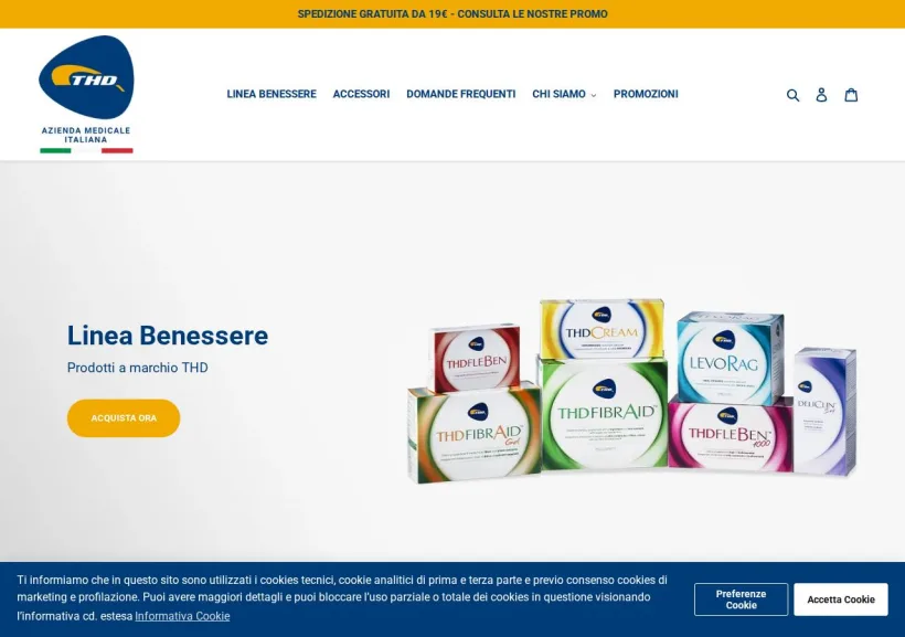 Schermata della pagina offerta di THD Life