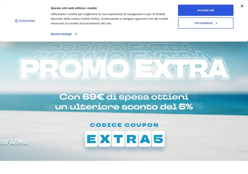 Schermata della pagina offerta di VeraFarma