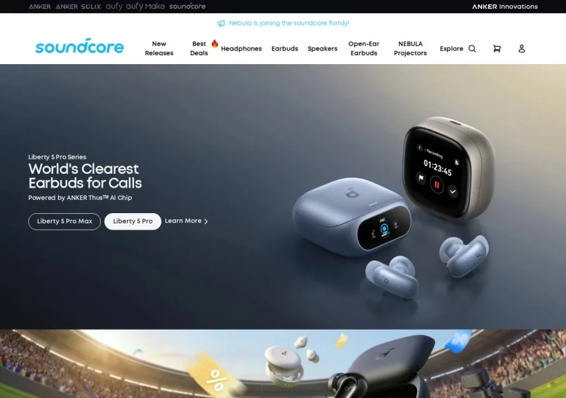 Schermata della pagina offerta di Soundcore