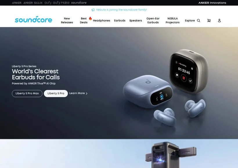 Schermata della pagina offerta di Soundcore