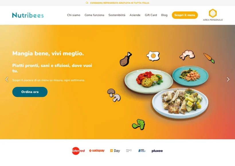 Schermata della pagina offerta di Nutribees