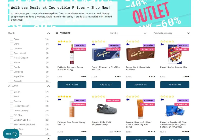Schermata della pagina offerta di Arctic Pure - Italy
