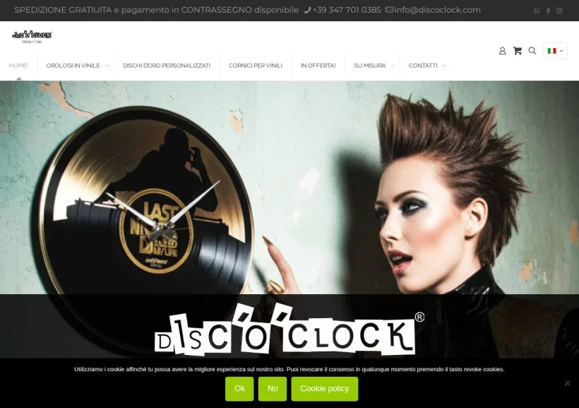 Schermata della pagina offerta di DISCOCLOCK