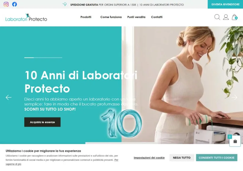 Schermata della pagina offerta di Laboratori Protecto