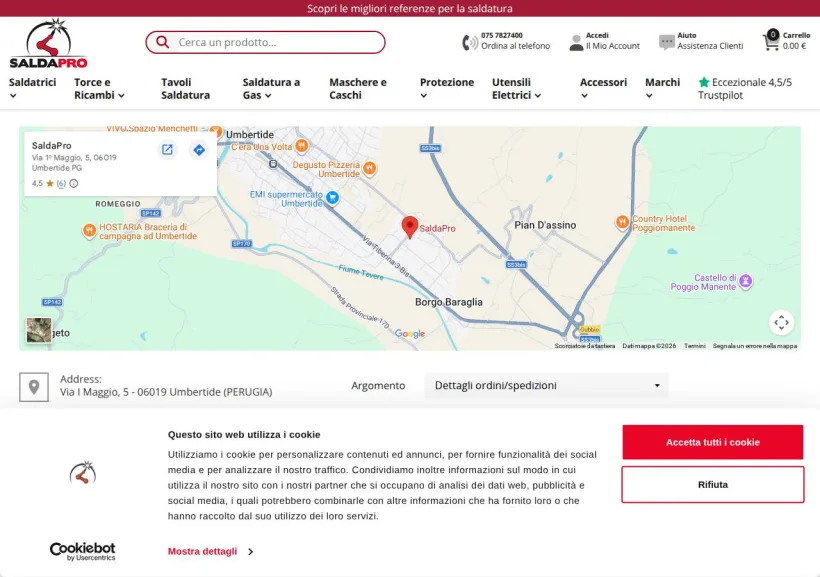 Schermata della pagina offerta di Saldapro