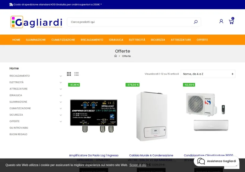 Schermata della pagina offerta di Gagliardisrl