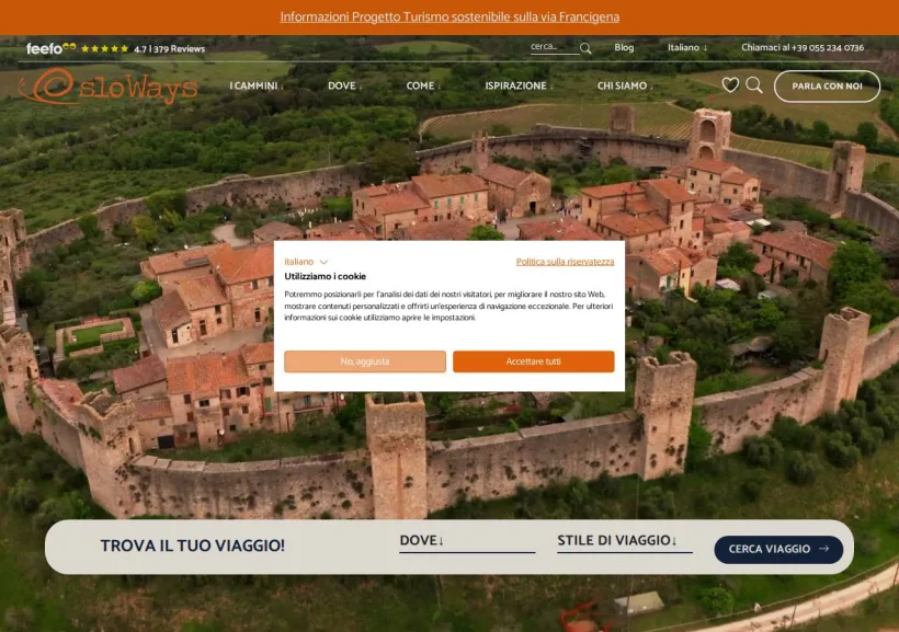 Schermata della pagina offerta di sloWays