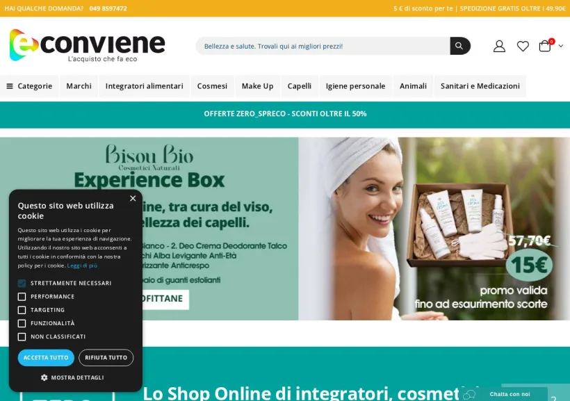 Schermata della pagina offerta di Econviene