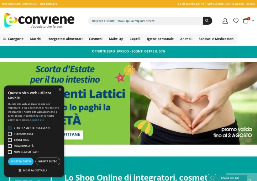 Schermata della pagina offerta di Econviene