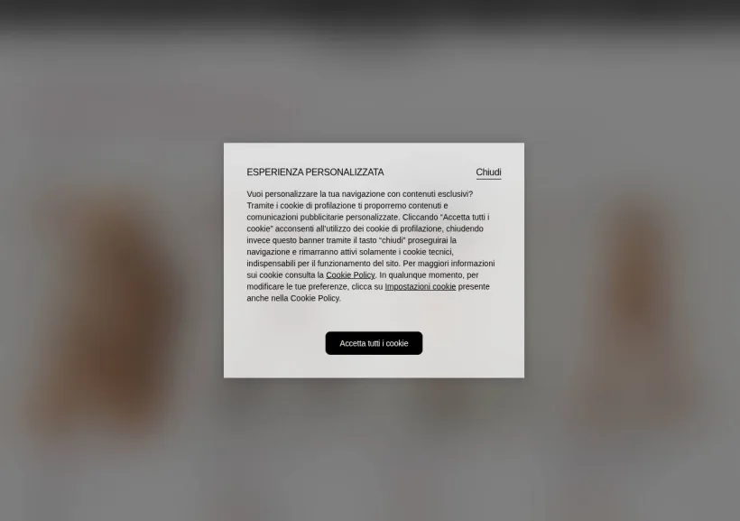 Schermata della pagina offerta di Calzedonia