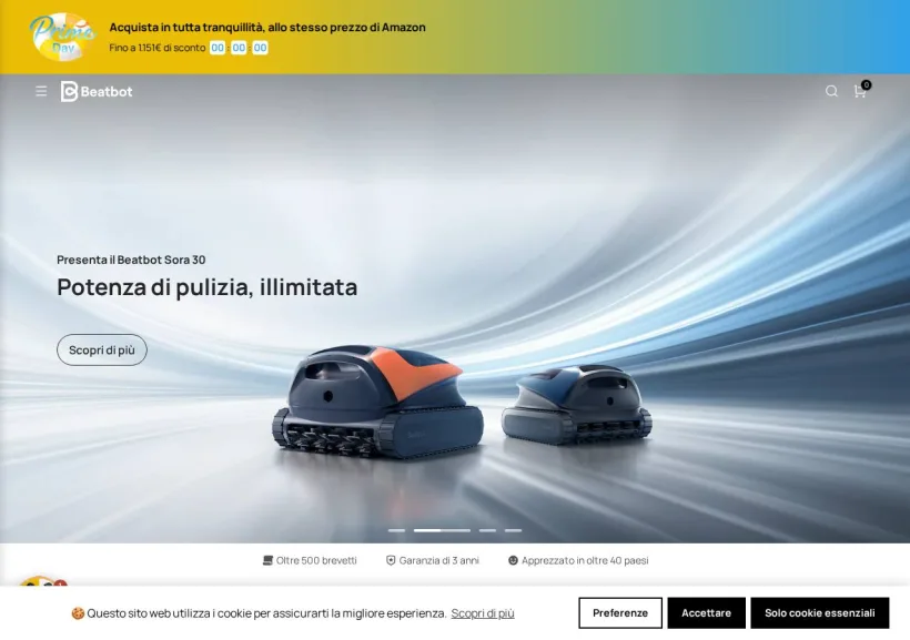 Schermata della pagina offerta di Beatbot