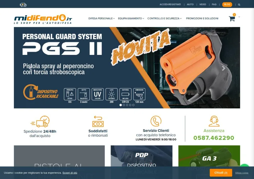 Schermata della pagina offerta di Midifendo.it