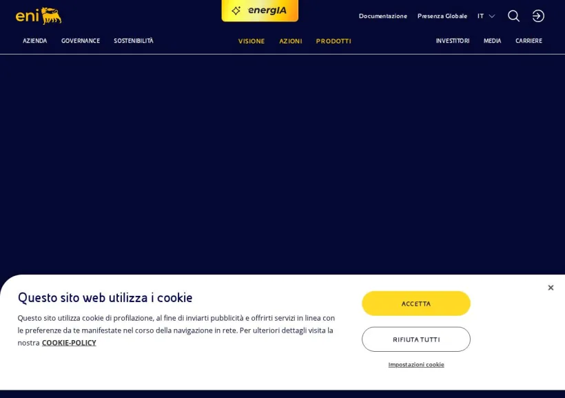 Schermata della pagina offerta di Eni Gas e Luce