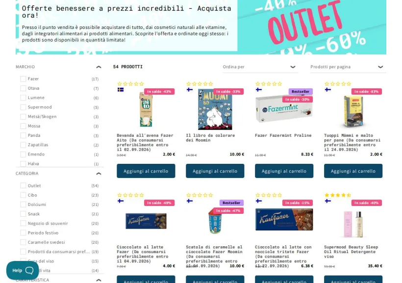 Schermata della pagina offerta di Arctic Pure - Italy