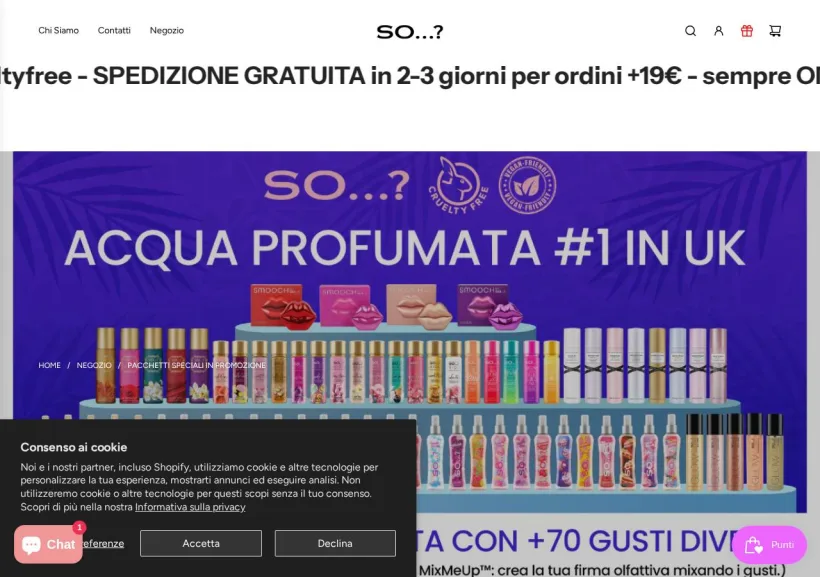 Schermata della pagina offerta di SO...?