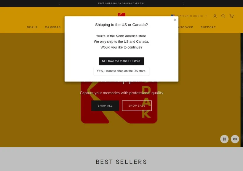Schermata della pagina offerta di Kodak Photo Printer