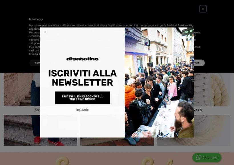 Schermata della pagina offerta di Di Sabatino