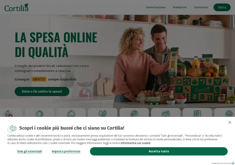 Schermata della pagina offerta di Cortilia