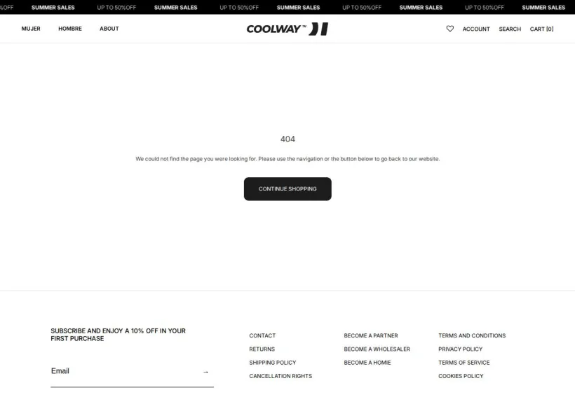 Schermata della pagina offerta di Coolway