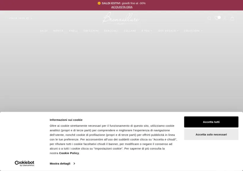 Schermata della pagina offerta di Bronzallure 