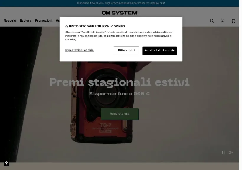 Schermata della pagina offerta di OMDS