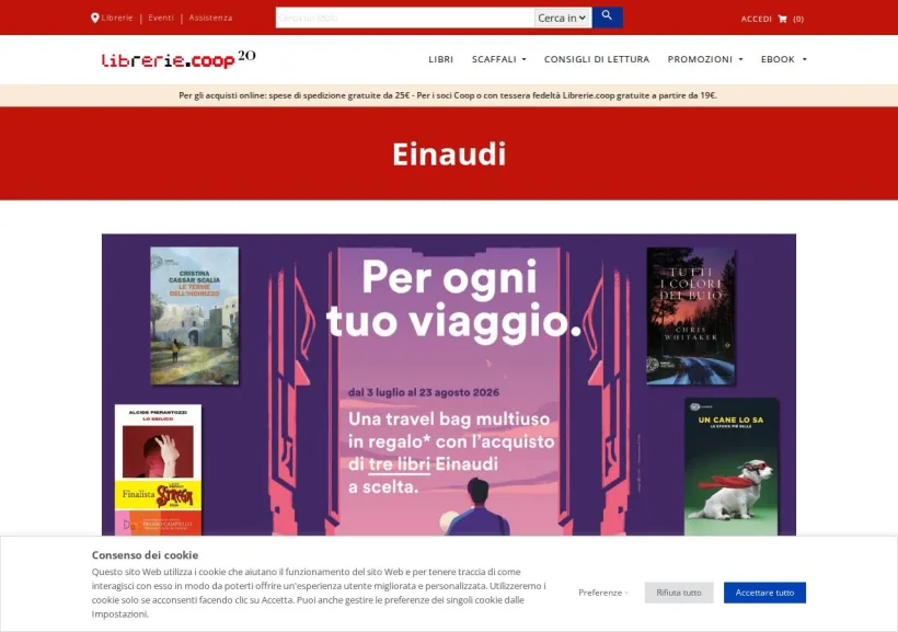 Schermata della pagina offerta di Librerie Coop