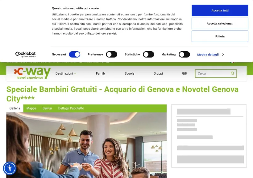 Schermata della pagina offerta di C-Way