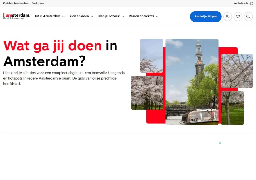 Schermata della pagina offerta di Iamsterdam
