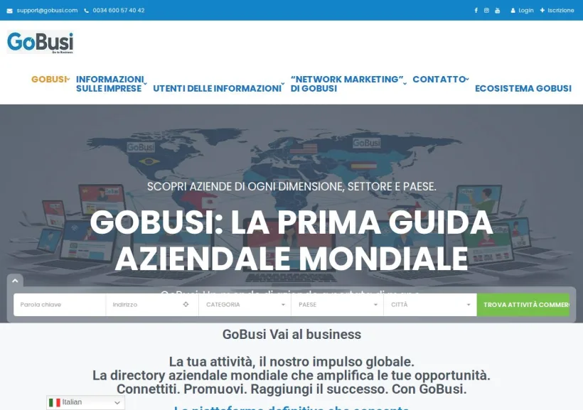Schermata della pagina offerta di GoBusi