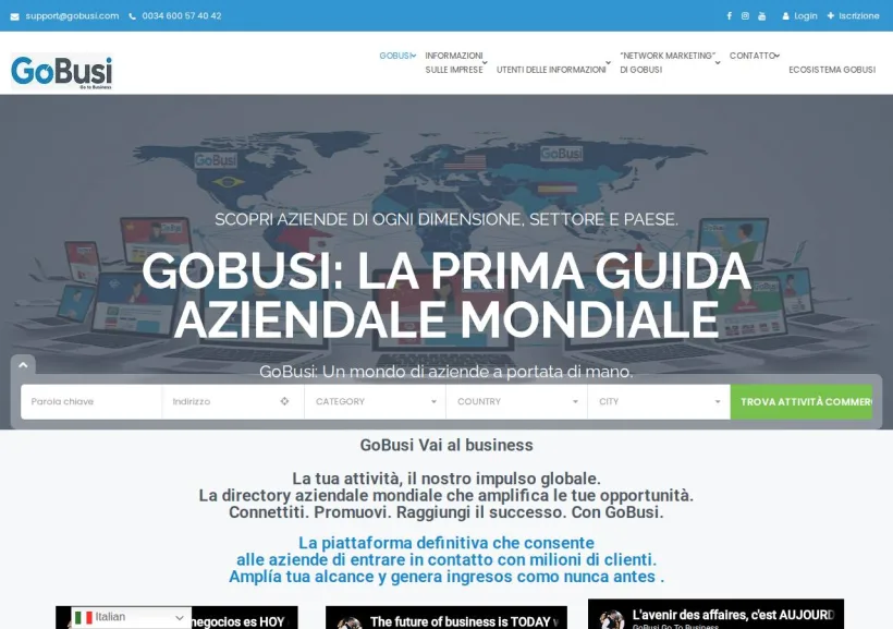 Schermata della pagina offerta di GoBusi