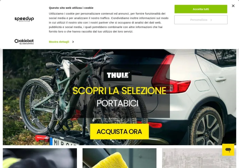 Schermata della pagina offerta di Speedup