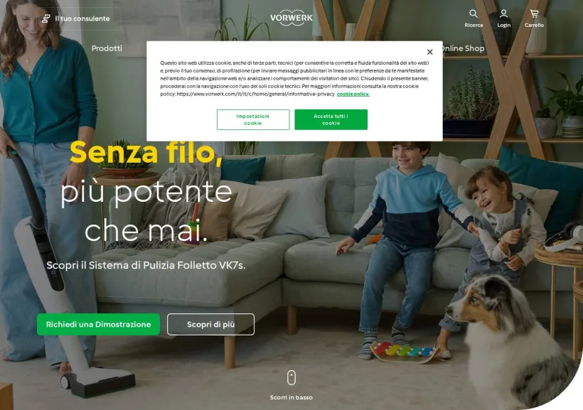 Schermata della pagina offerta di Folletto