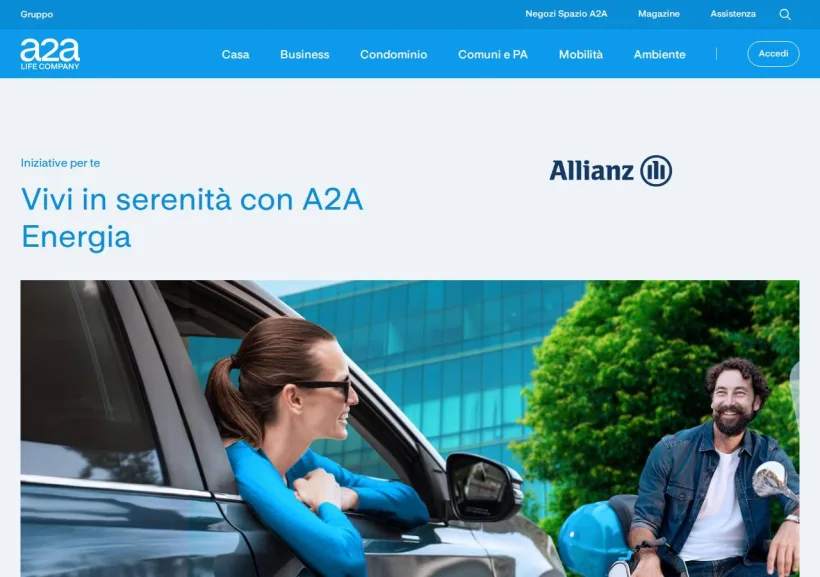 Schermata della pagina offerta di A2A Energia