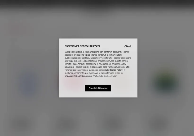 Schermata della pagina offerta di Calzedonia