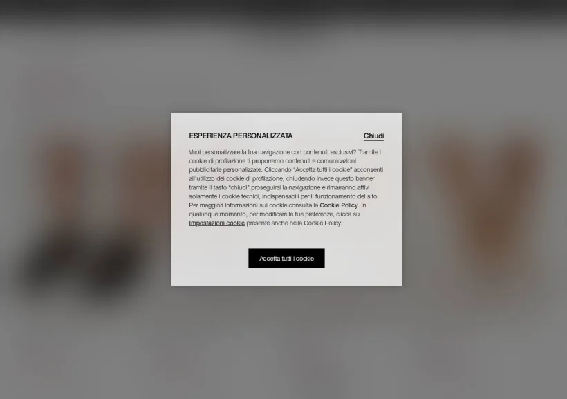 Schermata della pagina offerta di Calzedonia