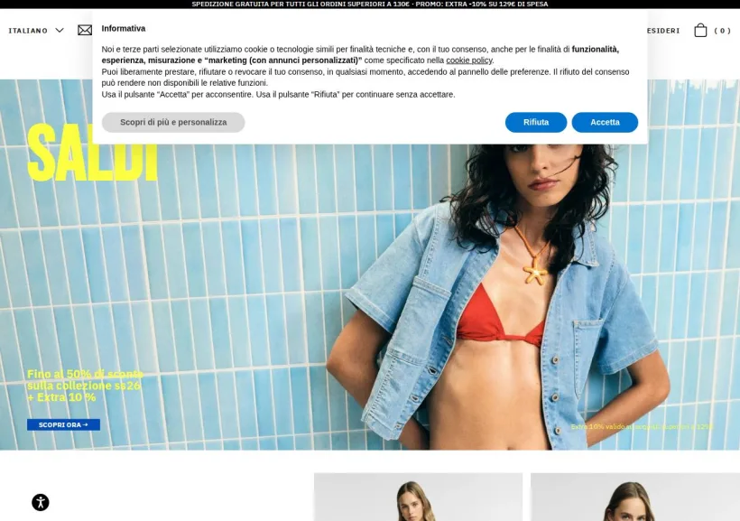 Schermata della pagina offerta di Please
