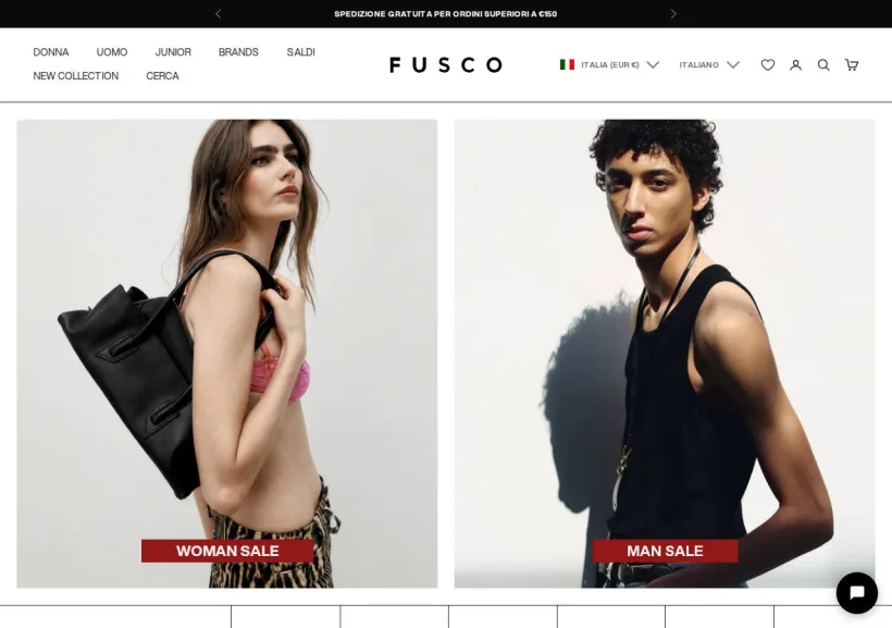 Schermata della pagina offerta di Fusco Boutique IT - Closed 25/05/2026