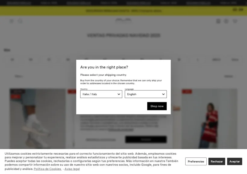 Schermata della pagina offerta di MIM