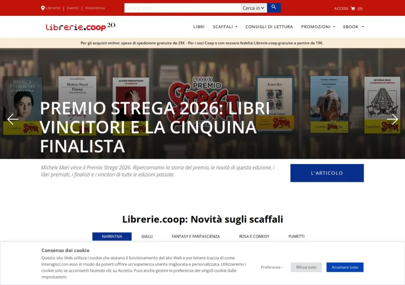 Schermata della pagina offerta di Librerie Coop