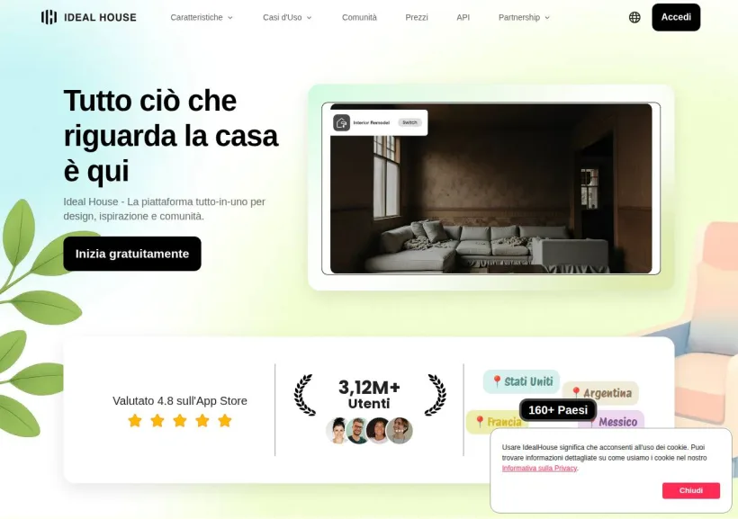 Schermata della pagina offerta di Ideal House
