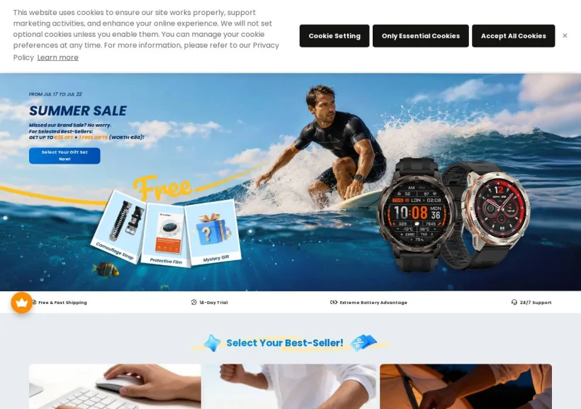 Schermata della pagina offerta di Kospet