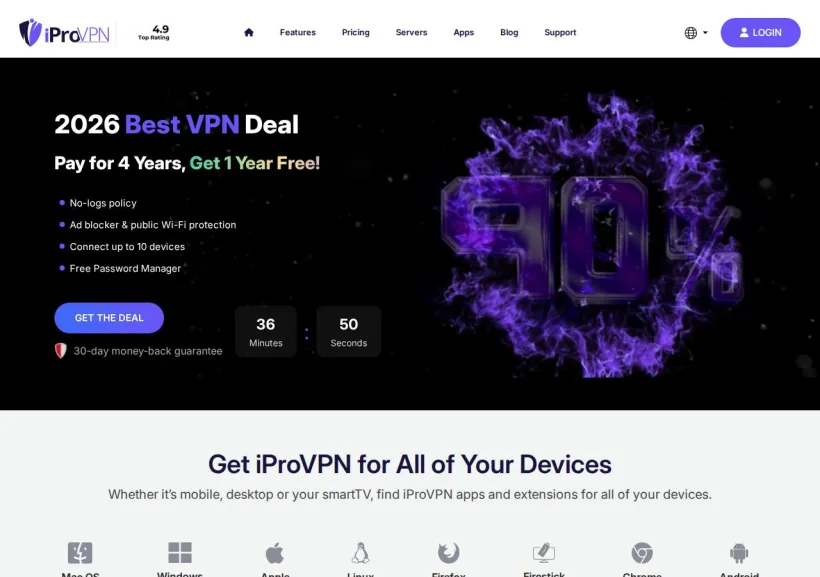 Schermata della pagina offerta di The Inner Technology LLC