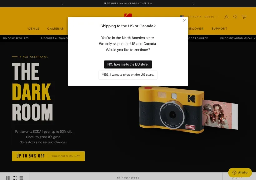 Schermata della pagina offerta di Kodak Photo Printer