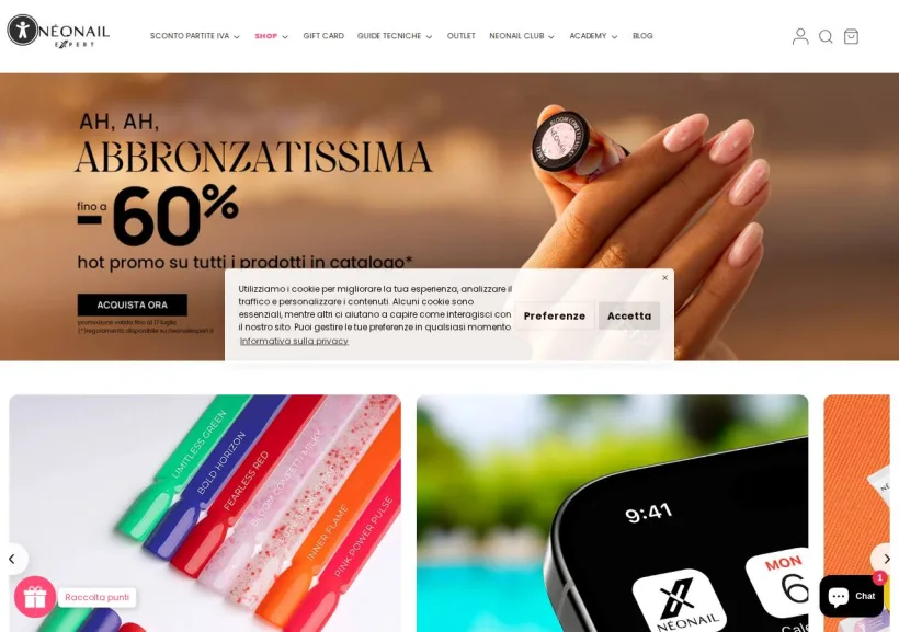 Schermata della pagina offerta di Neonail Expert